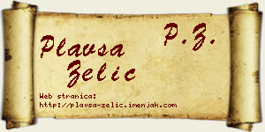Plavša Zelić vizit kartica